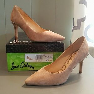 4.5 M Sam Edelman Tonia Oatmeal Suede Pump